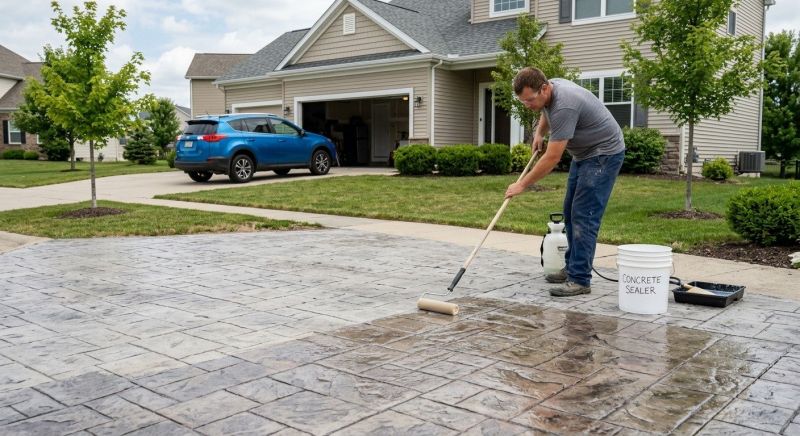 Sidewalk Concrete Sealing in Kansas City, KS